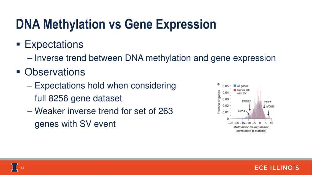 dna methylation vs gene expression