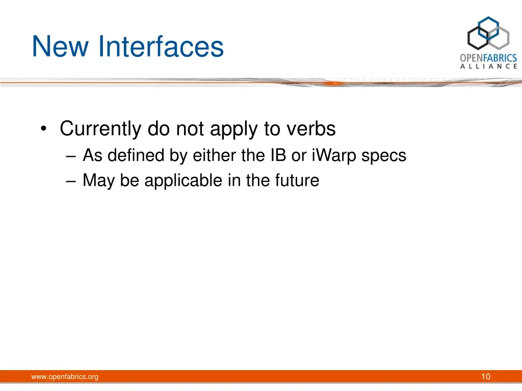 new interfaces