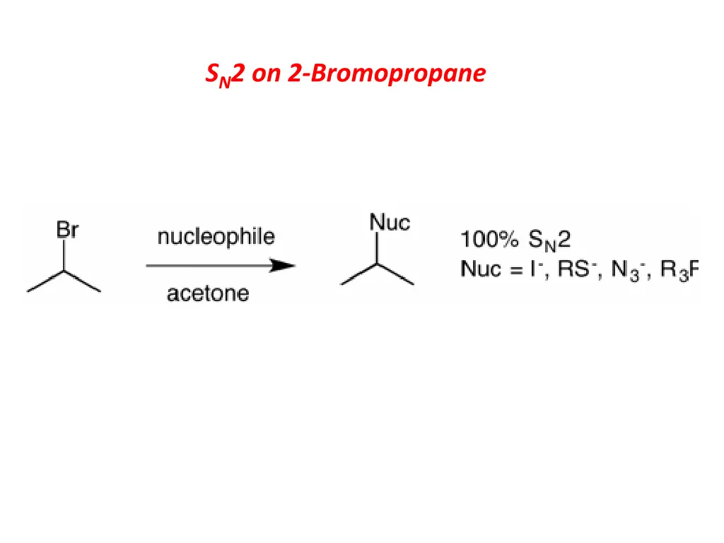 s n 2 on 2 bromopropane