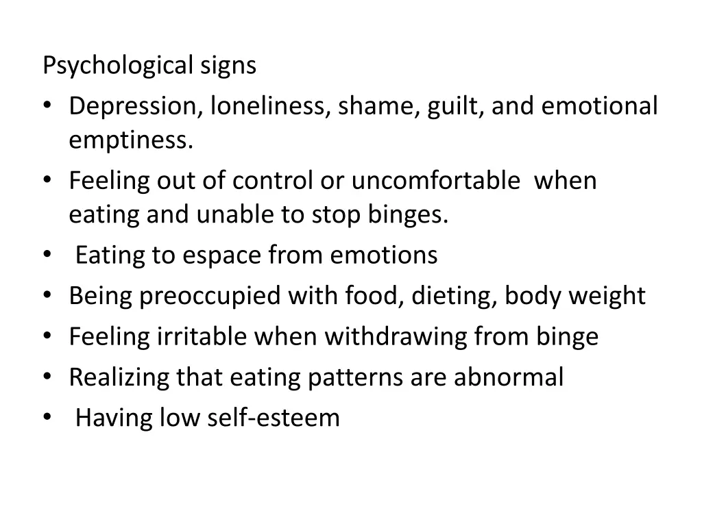 psychological signs depression loneliness shame