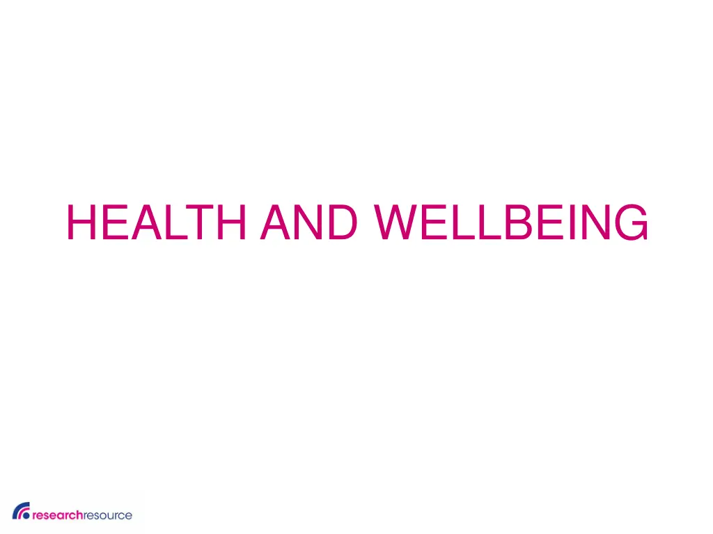 health and wellbeing