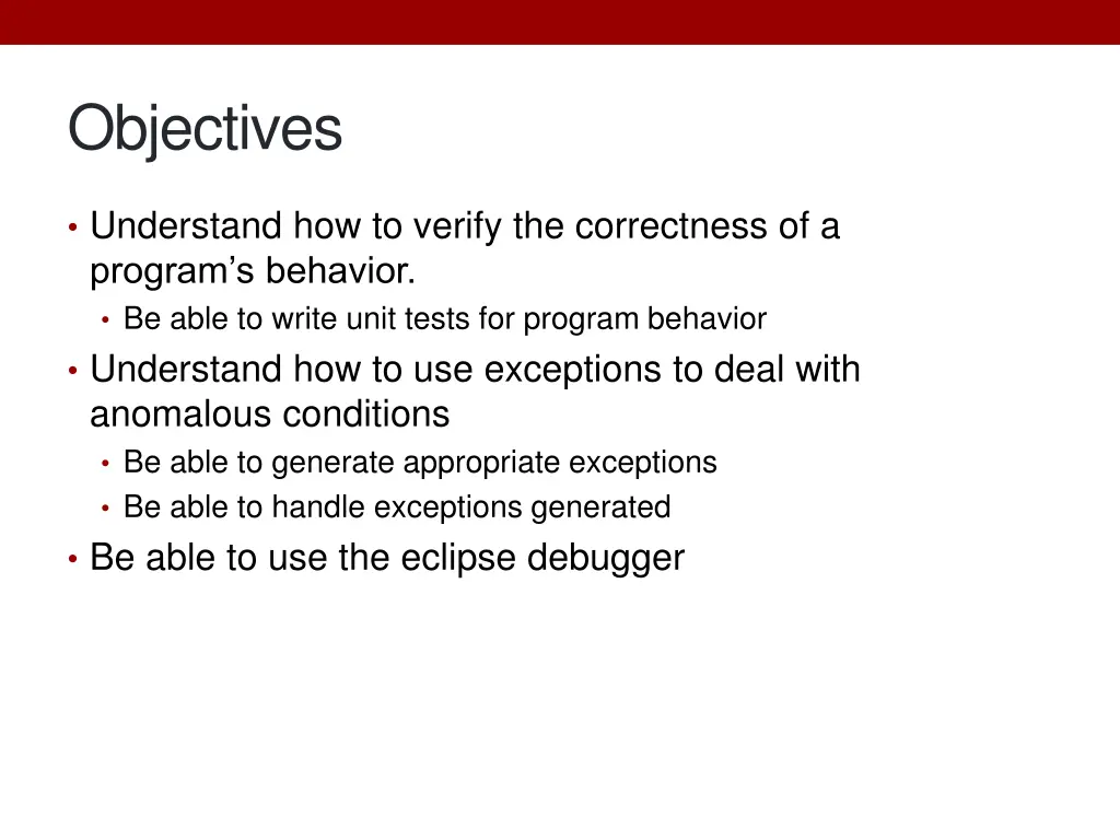 objectives