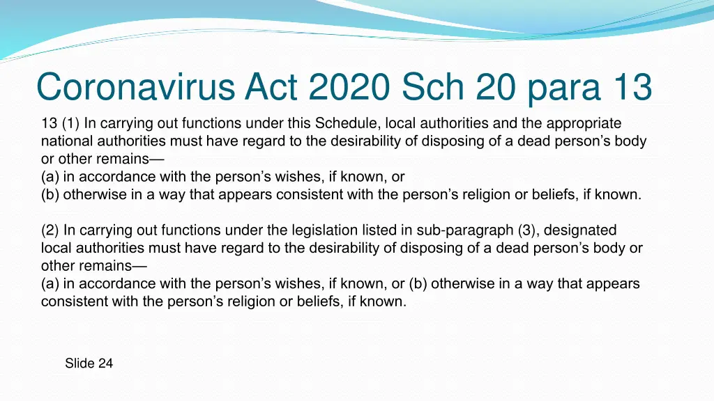 coronavirus act 2020 sch 20 para