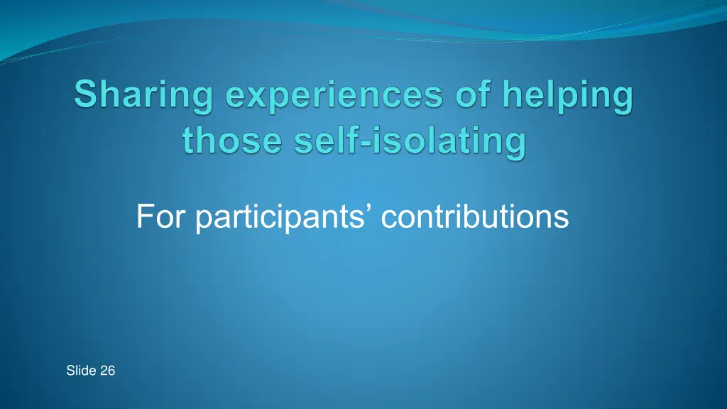 for participants contributions