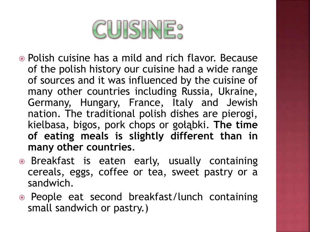cuisine