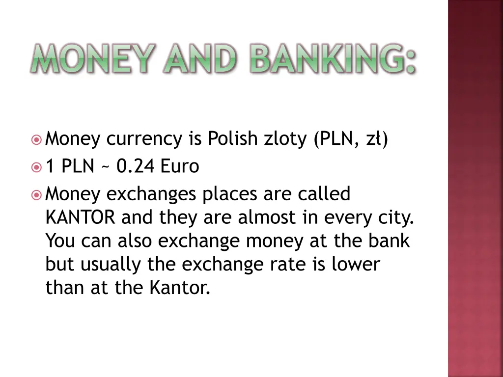 money and banking