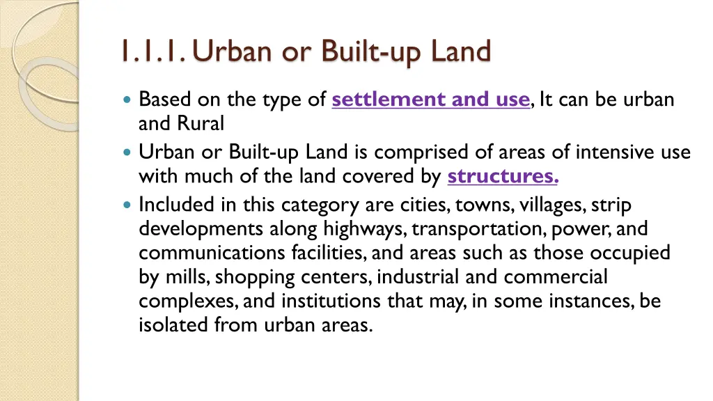 1 1 1 urban or built up land