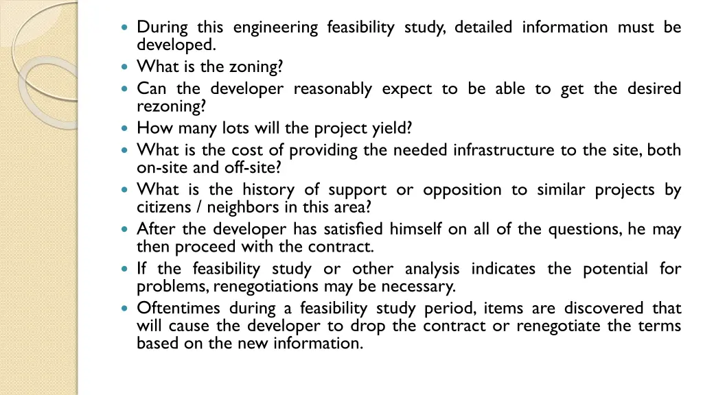 during this engineering feasibility study