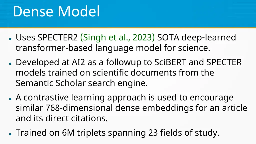 dense model
