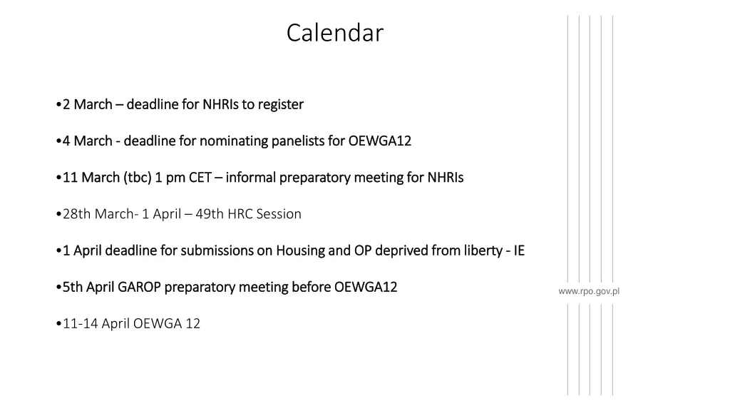 calendar