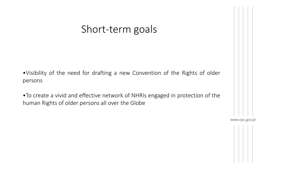 short term goals