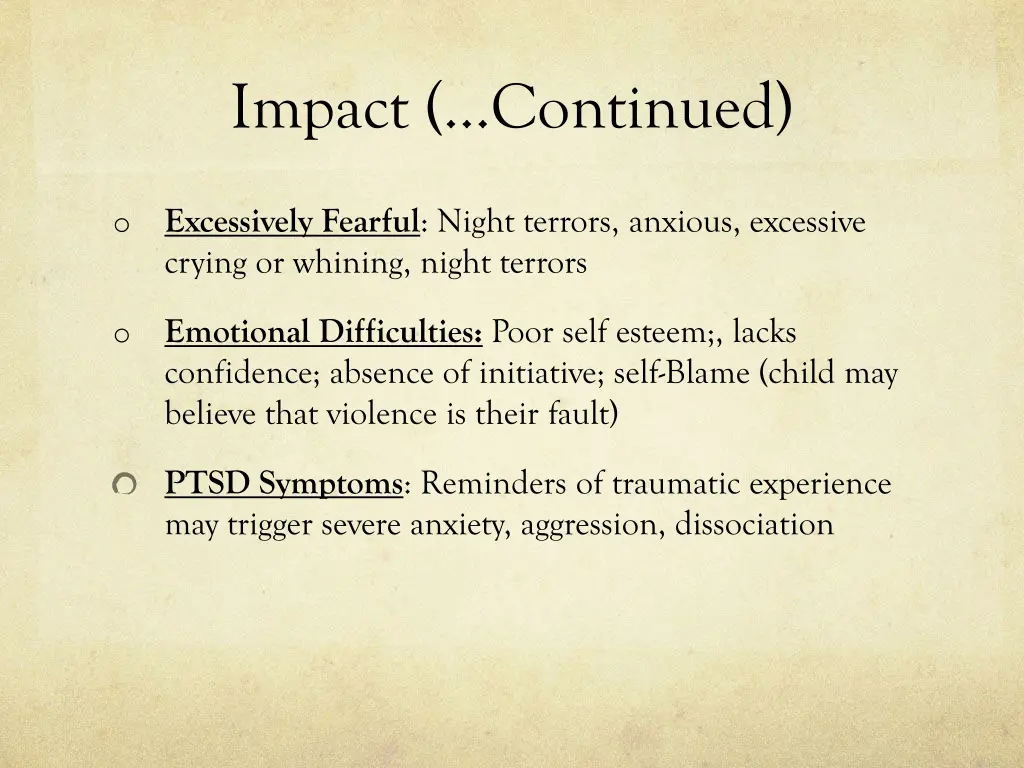 impact continued