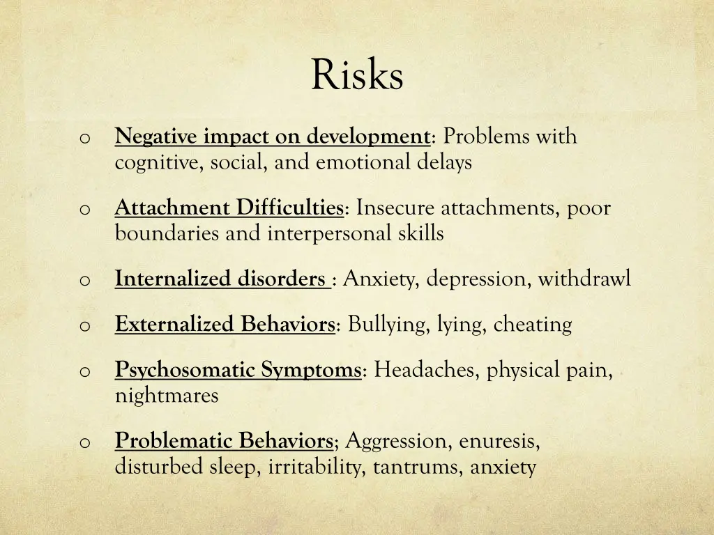 risks