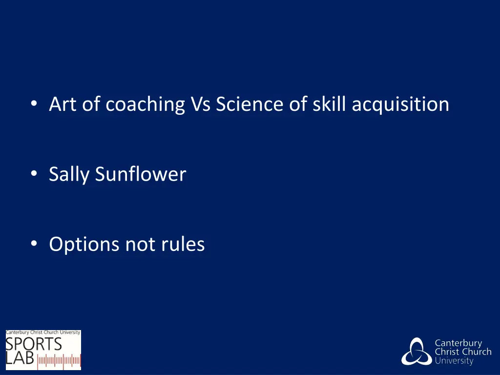 art of coaching vs science of skill acquisition