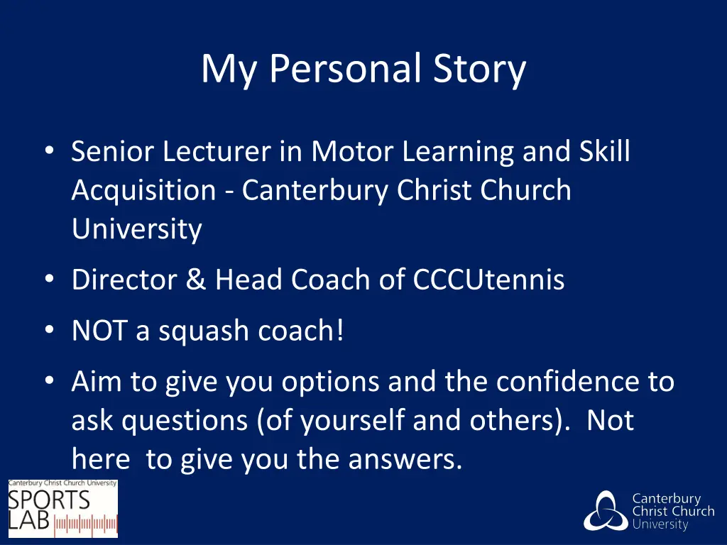 my personal story