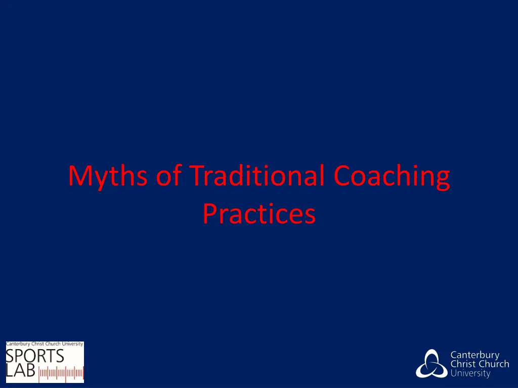myths of traditional coaching practices