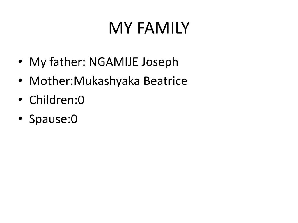 my family