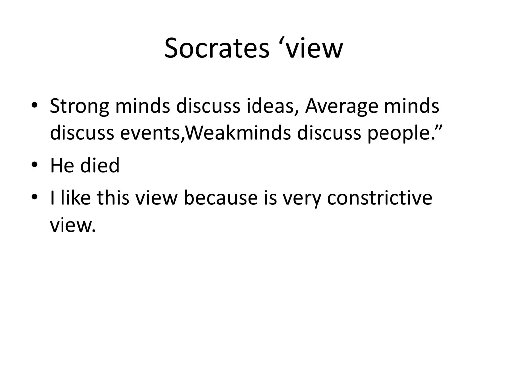 socrates view