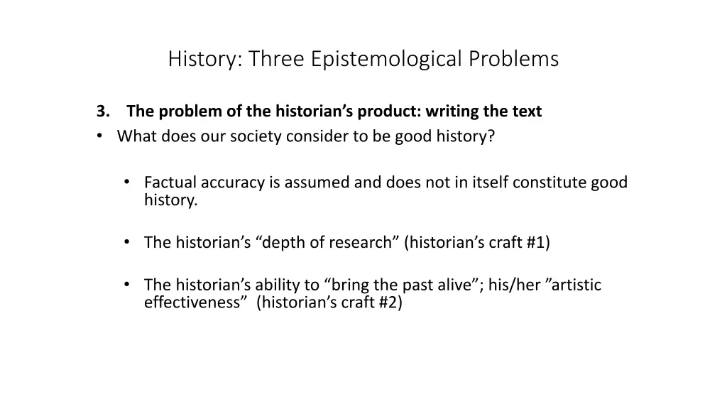 history three epistemological problems 4