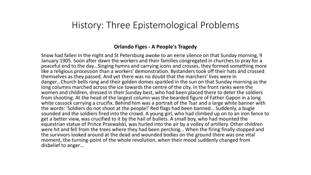 history three epistemological problems 5