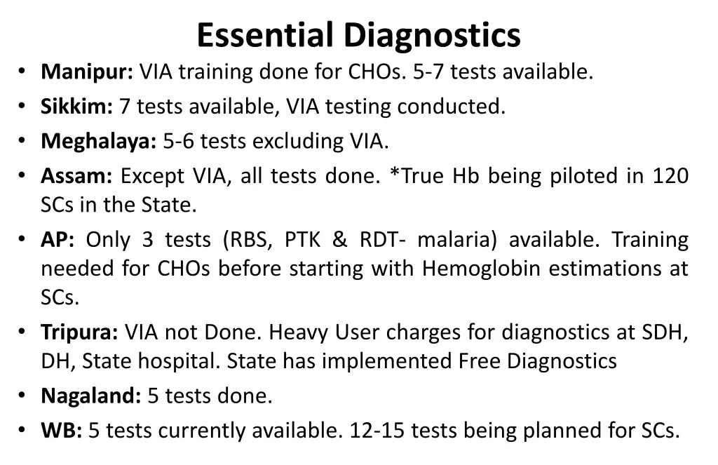 essential diagnostics