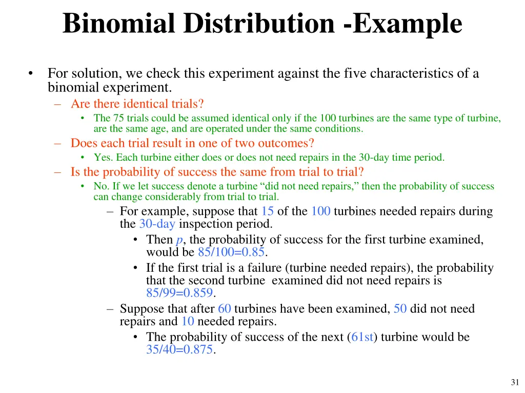 binomial distribution example 1