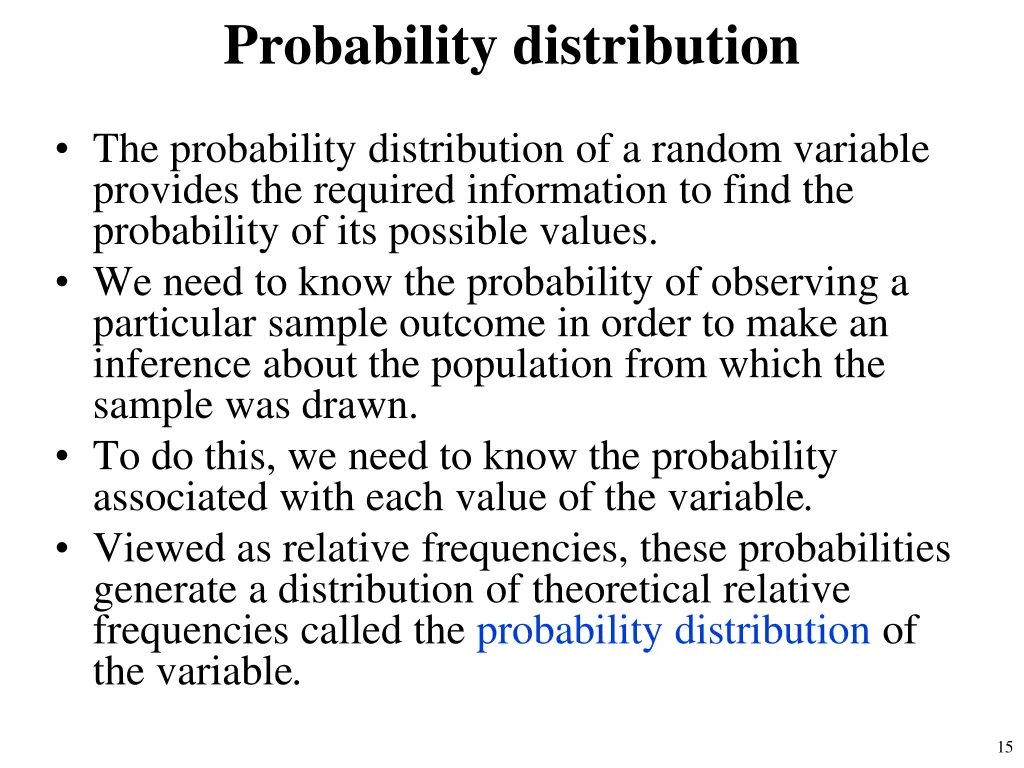 probability distribution