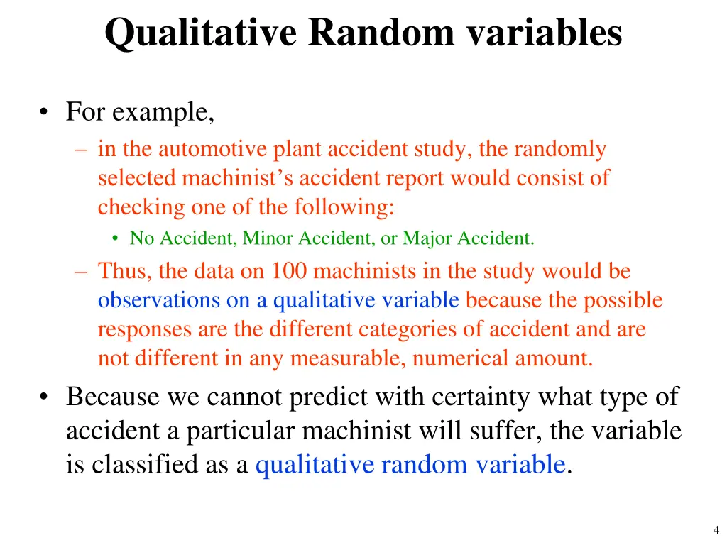 qualitative random variables