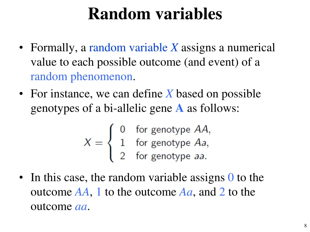 random variables 1