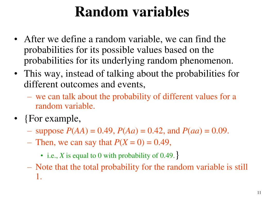 random variables 4