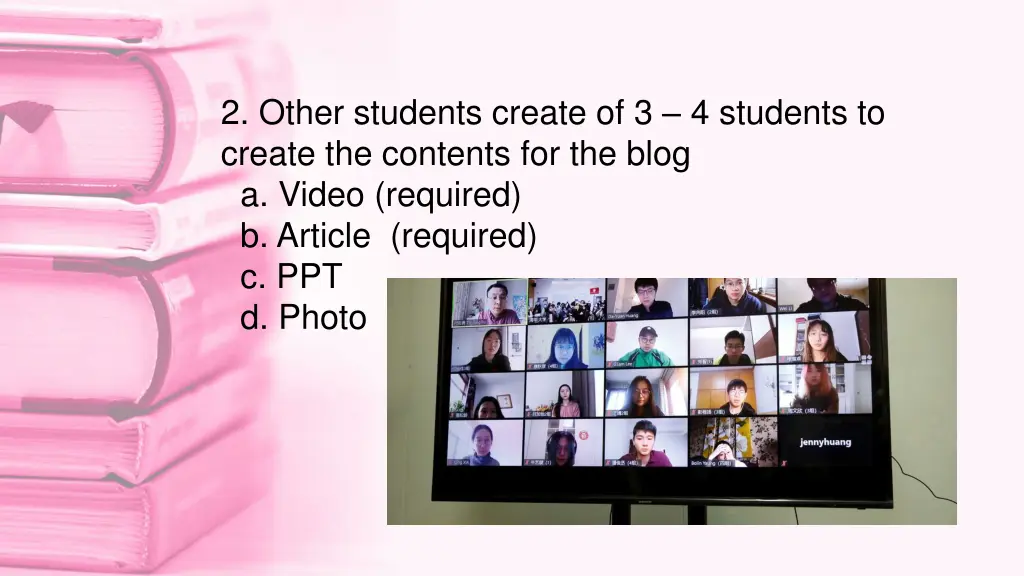 2 other students create of 3 4 students to create