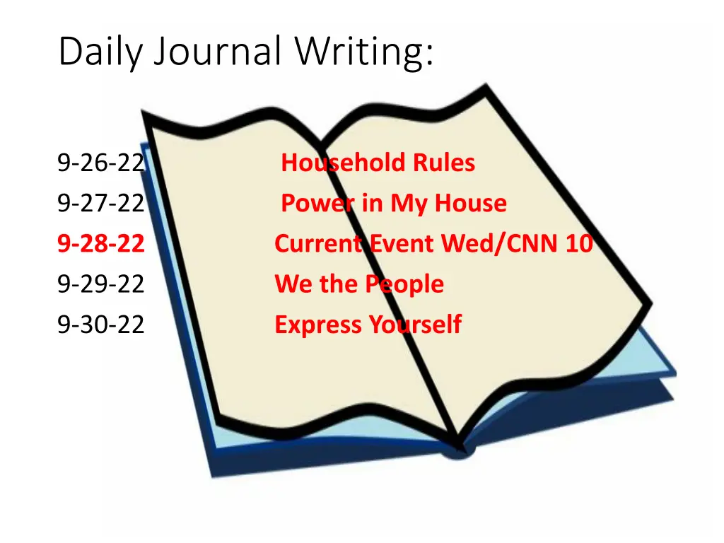 daily journal writing