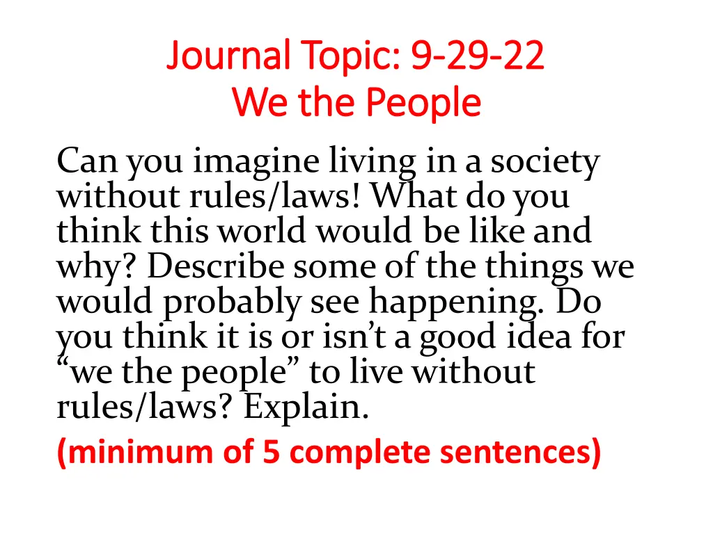journal topic 9 journal topic 9 29 we the people