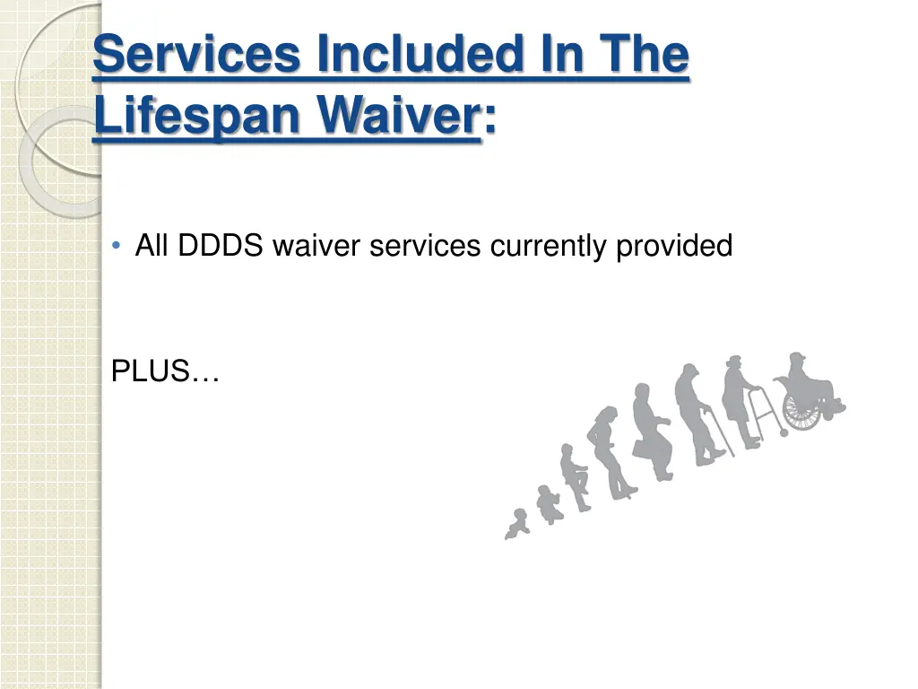 services included in the lifespan waiver