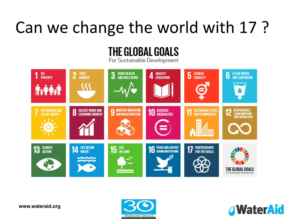 can we change the world with 17