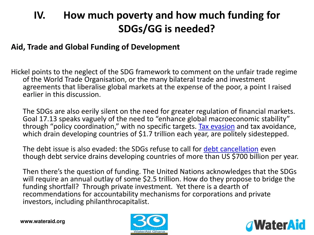iv how much poverty and how much funding for sdgs 4