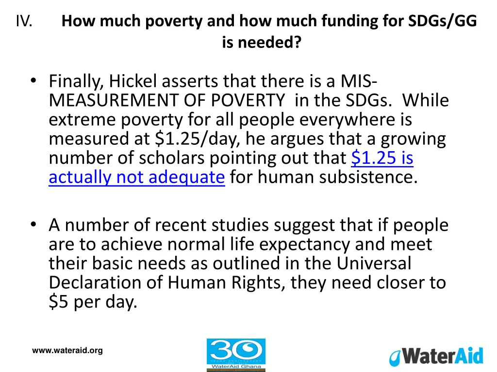 iv how much poverty and how much funding for sdgs 5