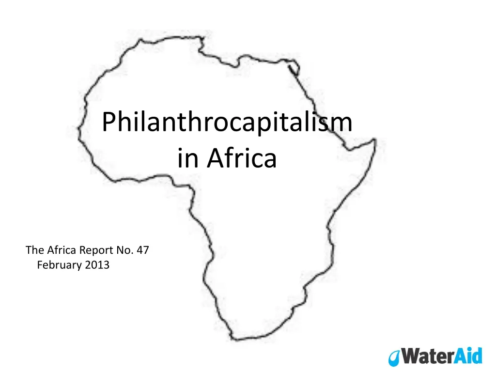 philanthrocapitalism in africa
