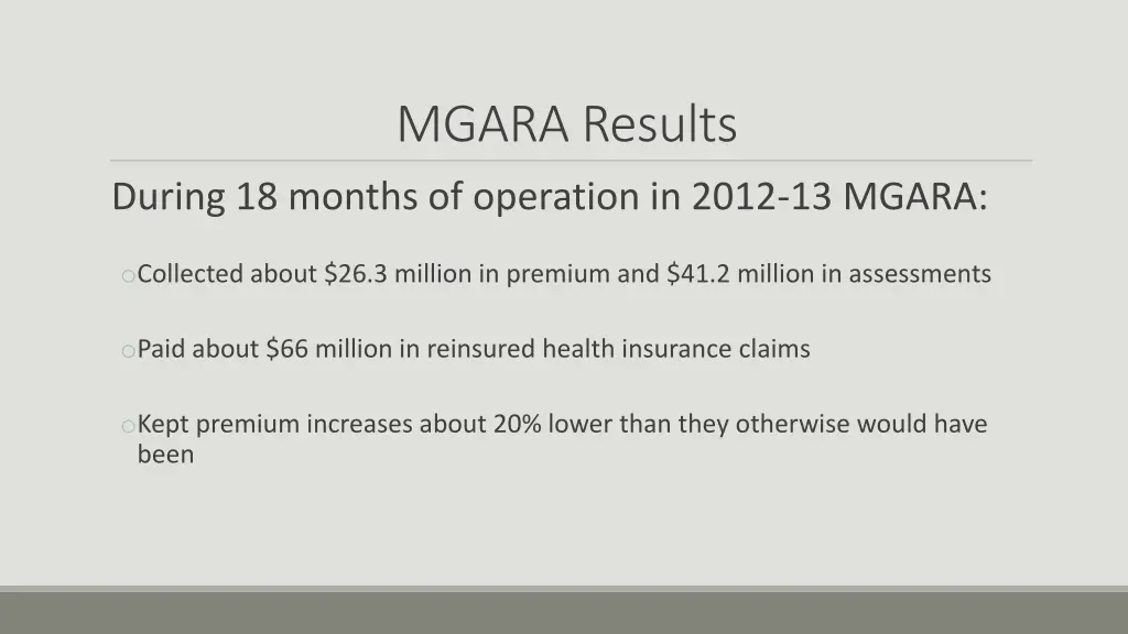 mgara results