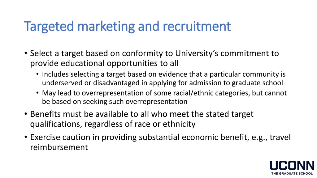 targeted marketing and recruitment targeted