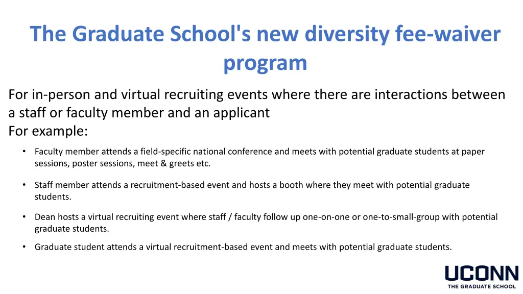 the graduate school s new diversity fee waiver 1