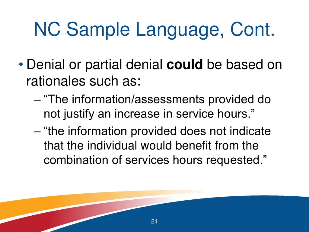 nc sample language cont