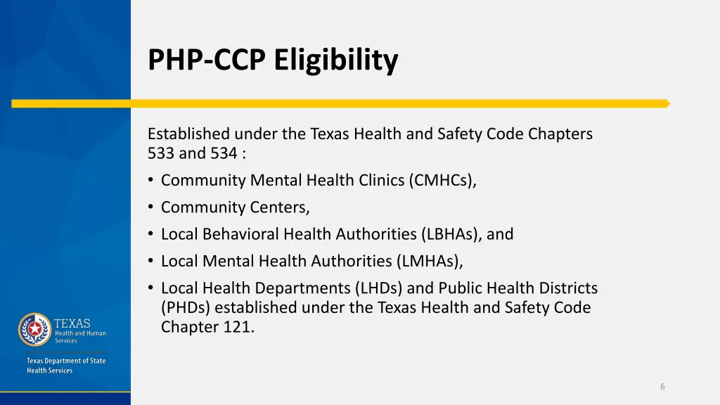 php ccp eligibility