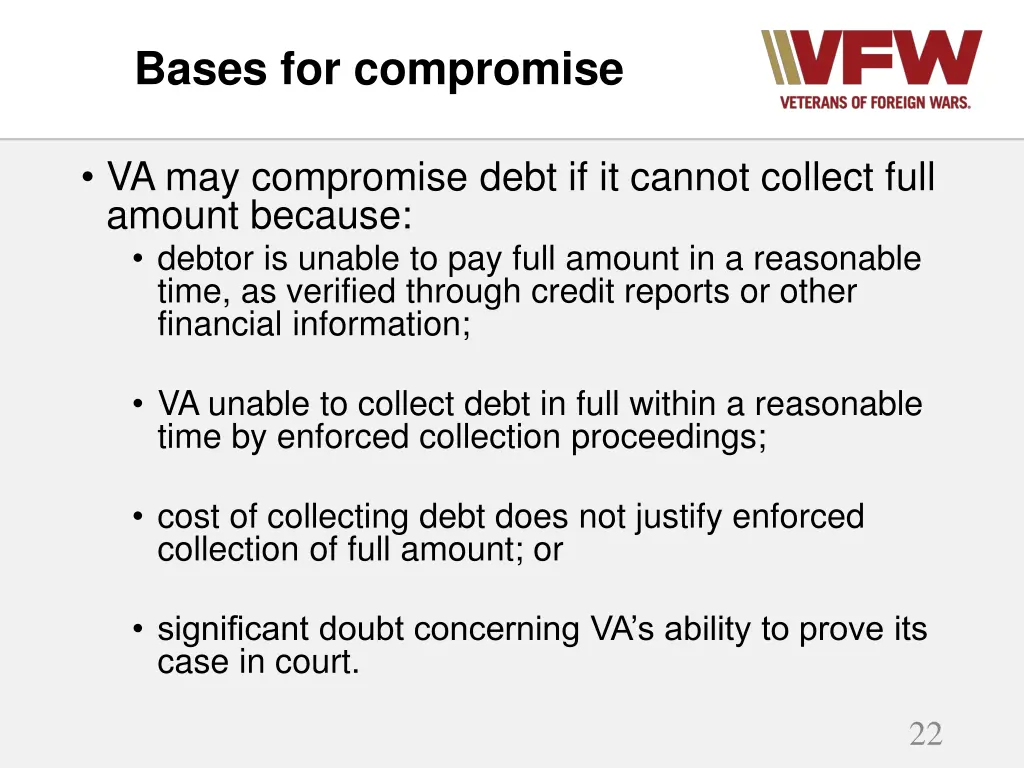 bases for compromise