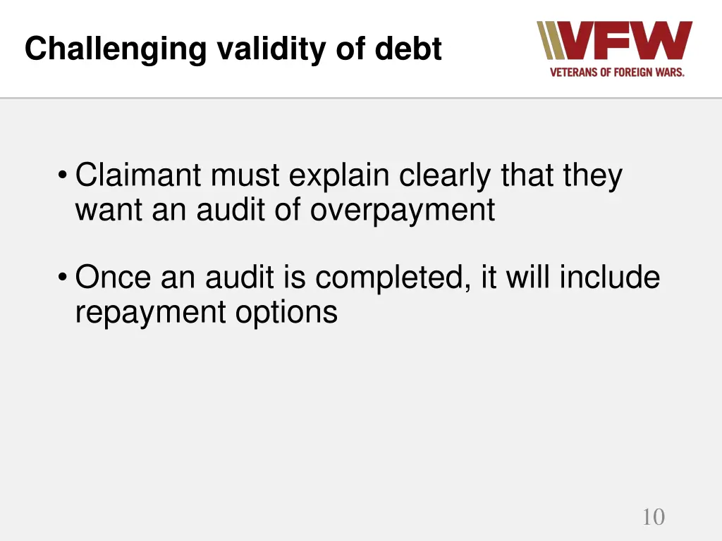 challenging validity of debt 1