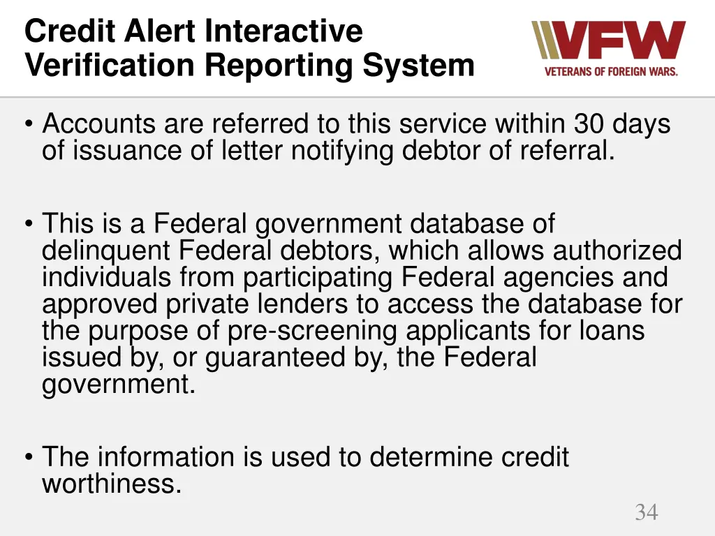 credit alert interactive verification reporting