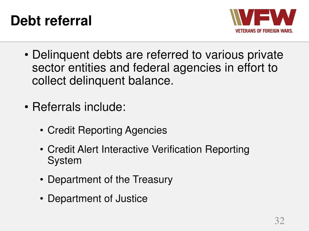 debt referral