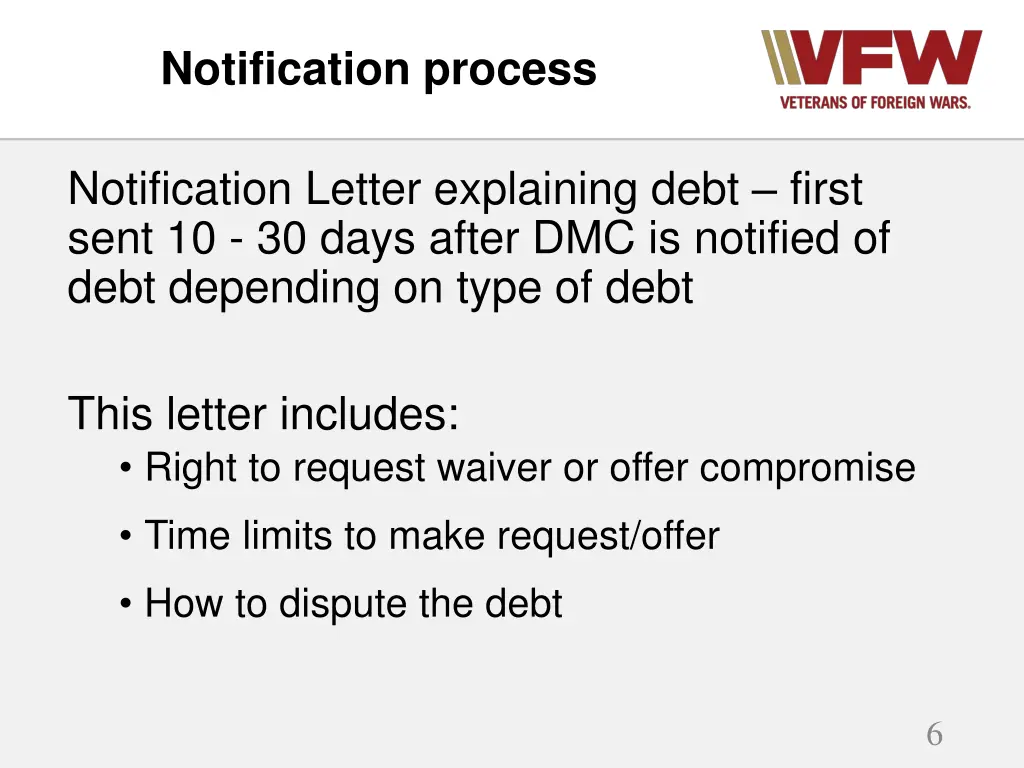 notification process