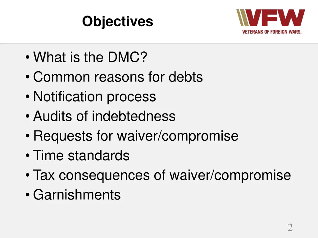 objectives