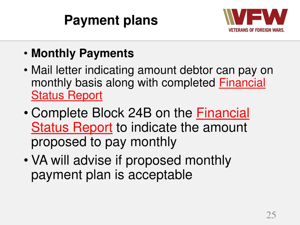 payment plans